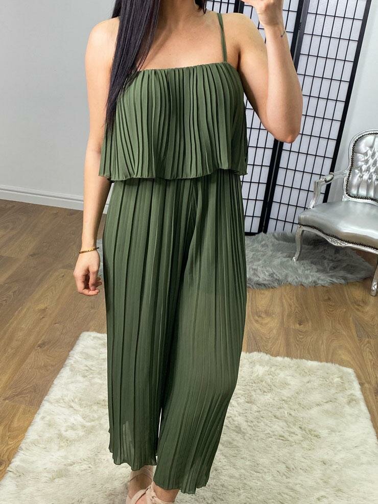 Harmoney Pleat Layer Detailed Wide Leg Jumpsuit