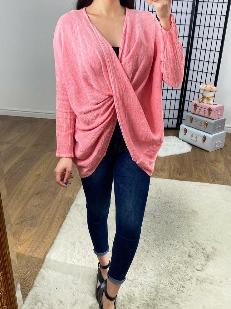 Harter Twist Front Linen Top