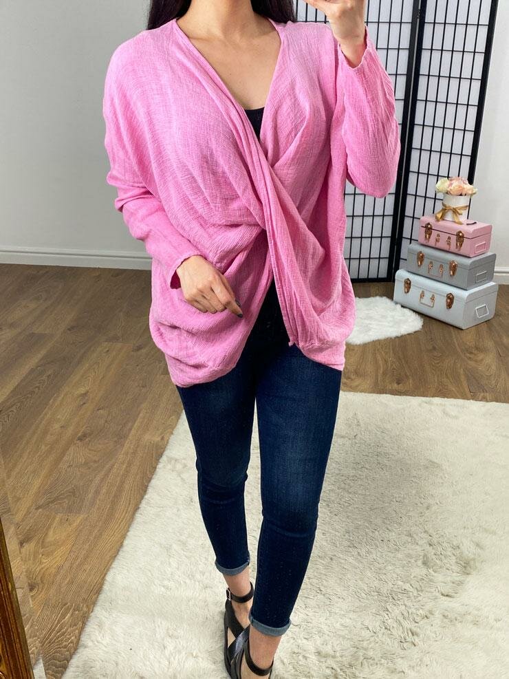 Harter Twist Front Linen Top
