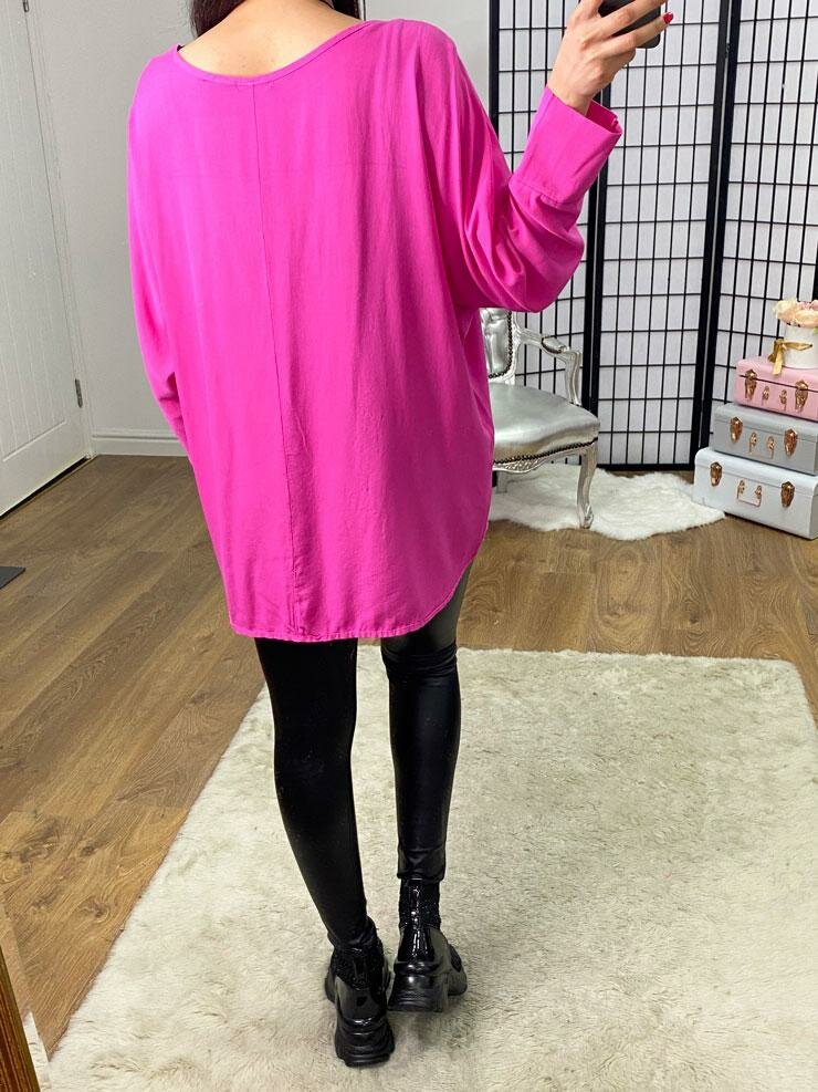 Hartley Plain Dip Hem Necklace Top