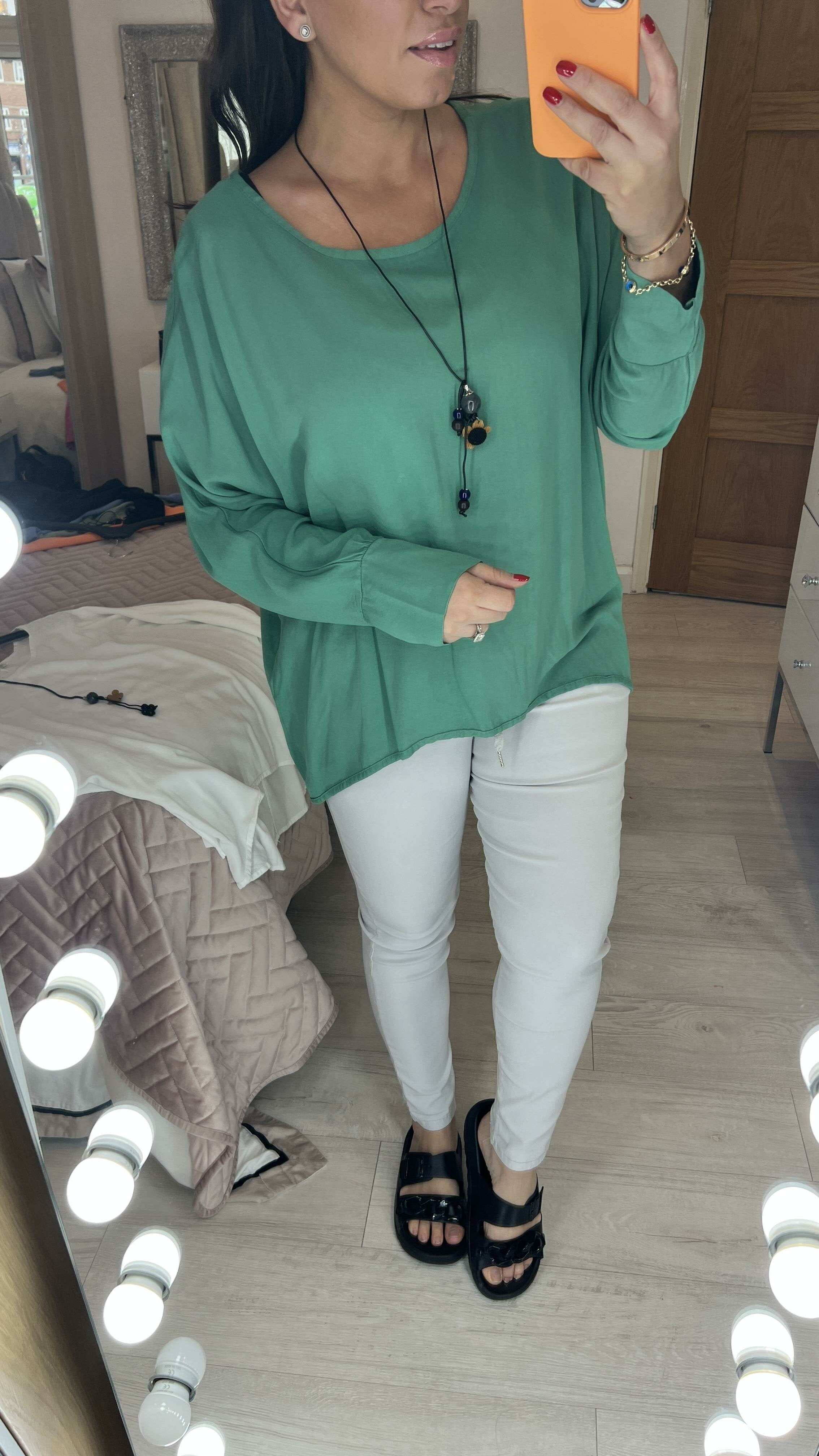 Hartley Plain Dip Hem Necklace Top