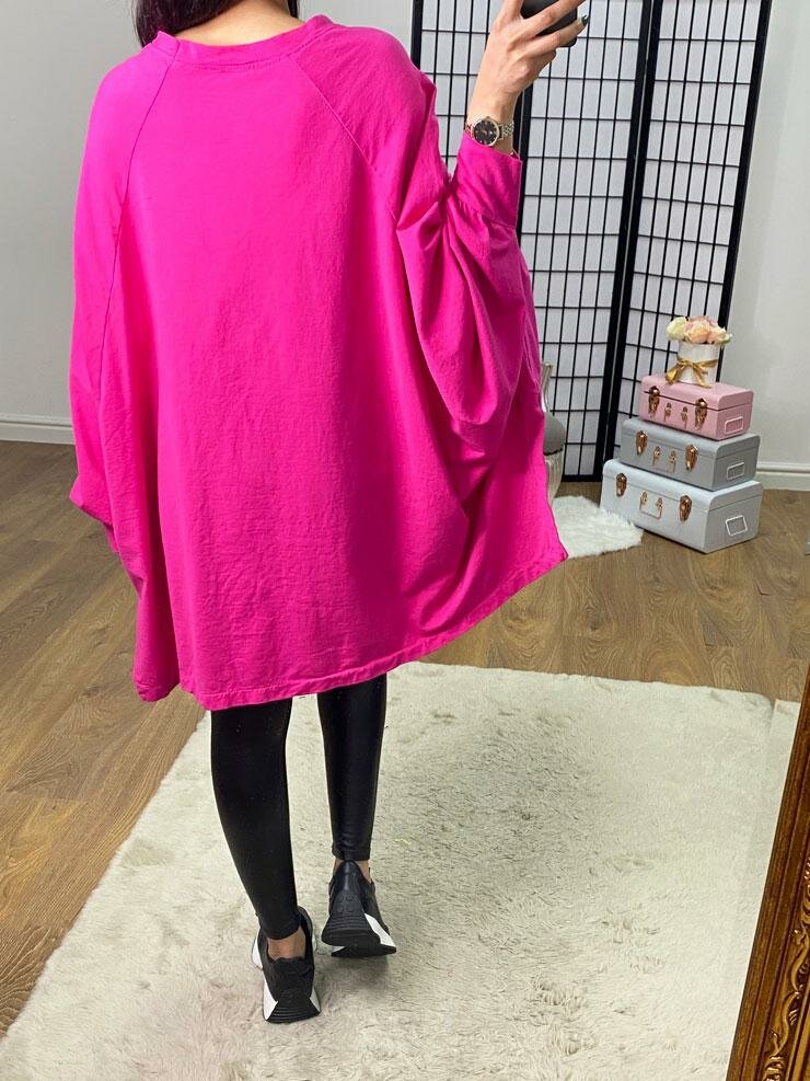 Hawkins Diamante Skull Oversized Sweatshirt Tunic