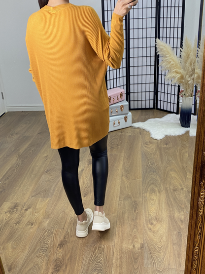 Hyland Ribbed Asymmetric Hem Jumper