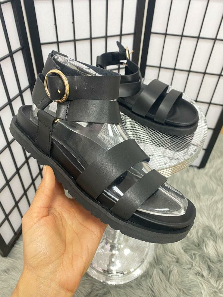 Martie Faux Leather Gladiator Sandals