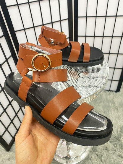 Martie Faux Leather Gladiator Sandals