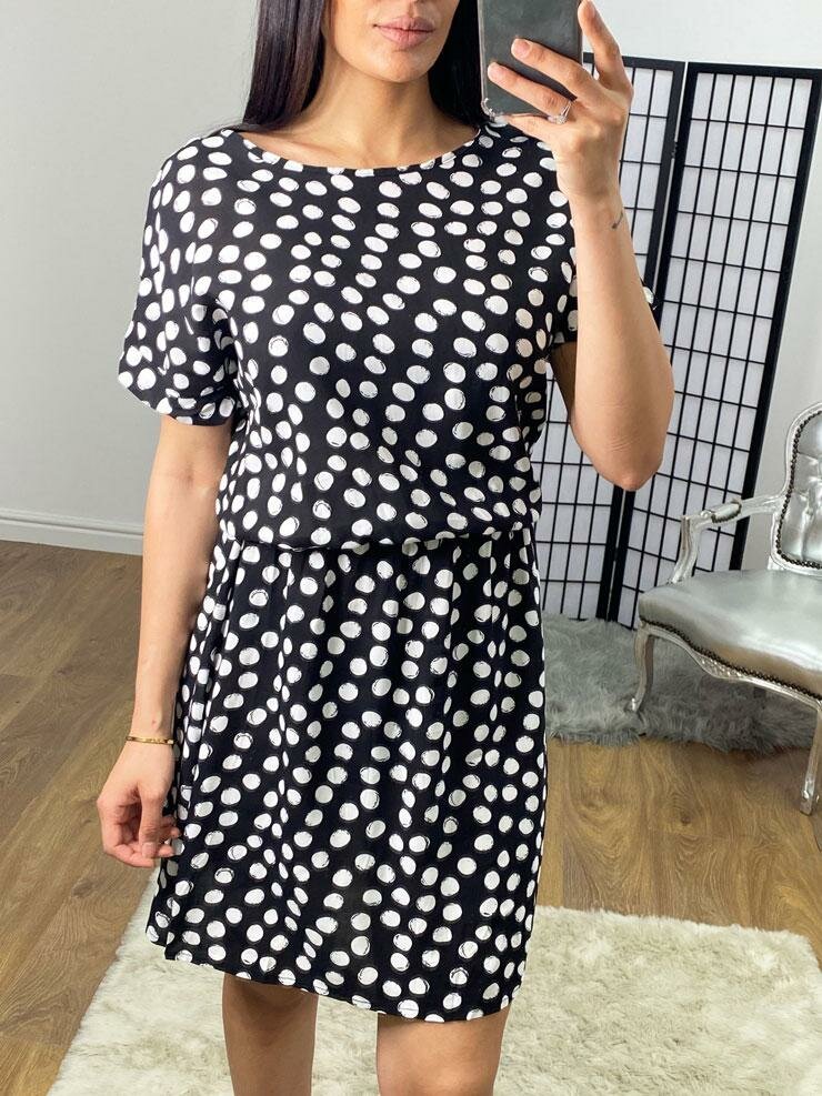 Abe Polka Dot Elasticated Floaty Dress