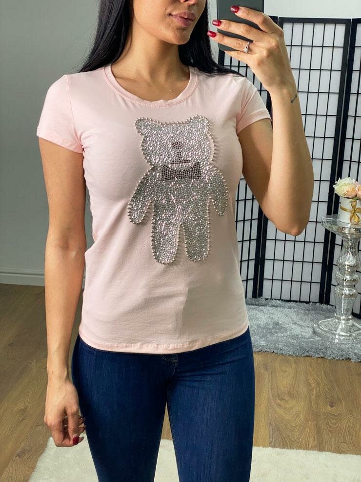 Naz Studded Teddy Bear Detailed T-shirt