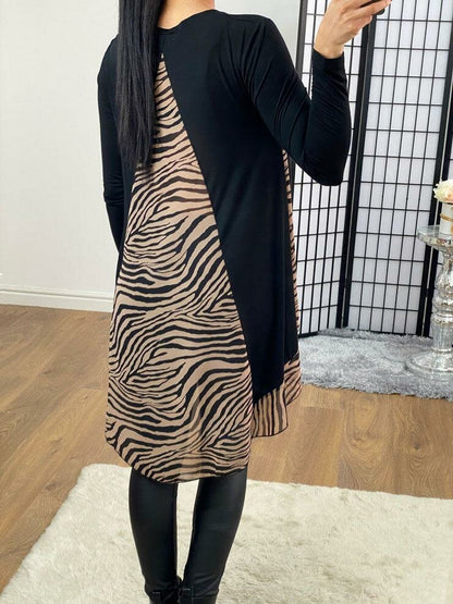 Erica Animal Printed Chiffon Detailed Top