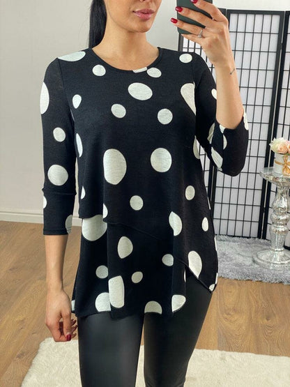 Mylina Polka Dot Super Soft Thin Knit Jumper