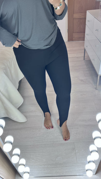 Chessie Black Stirrup Leggings