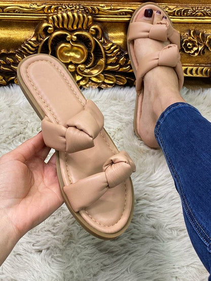 Elra Faux Leather Knotted Sandals
