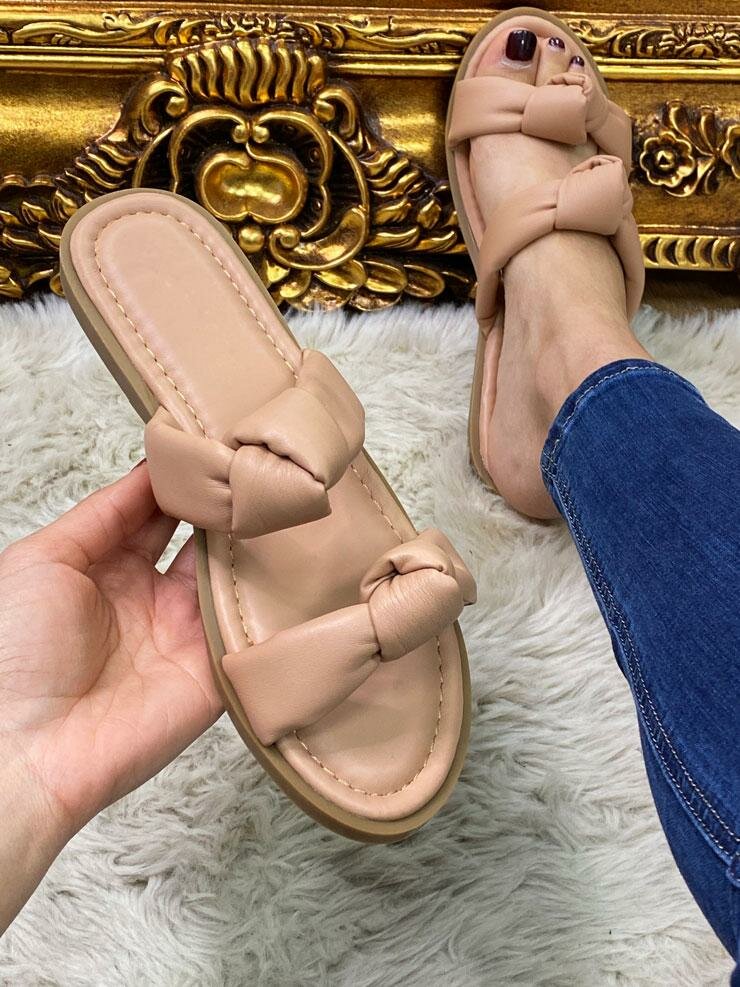 Elra Faux Leather Knotted Sandals