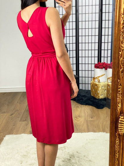 Maribel Button Tie Waist Loose Fit Summer Dress