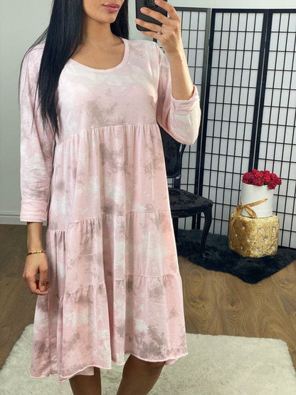 Maddie Splash Printed Floaty Smock Dress