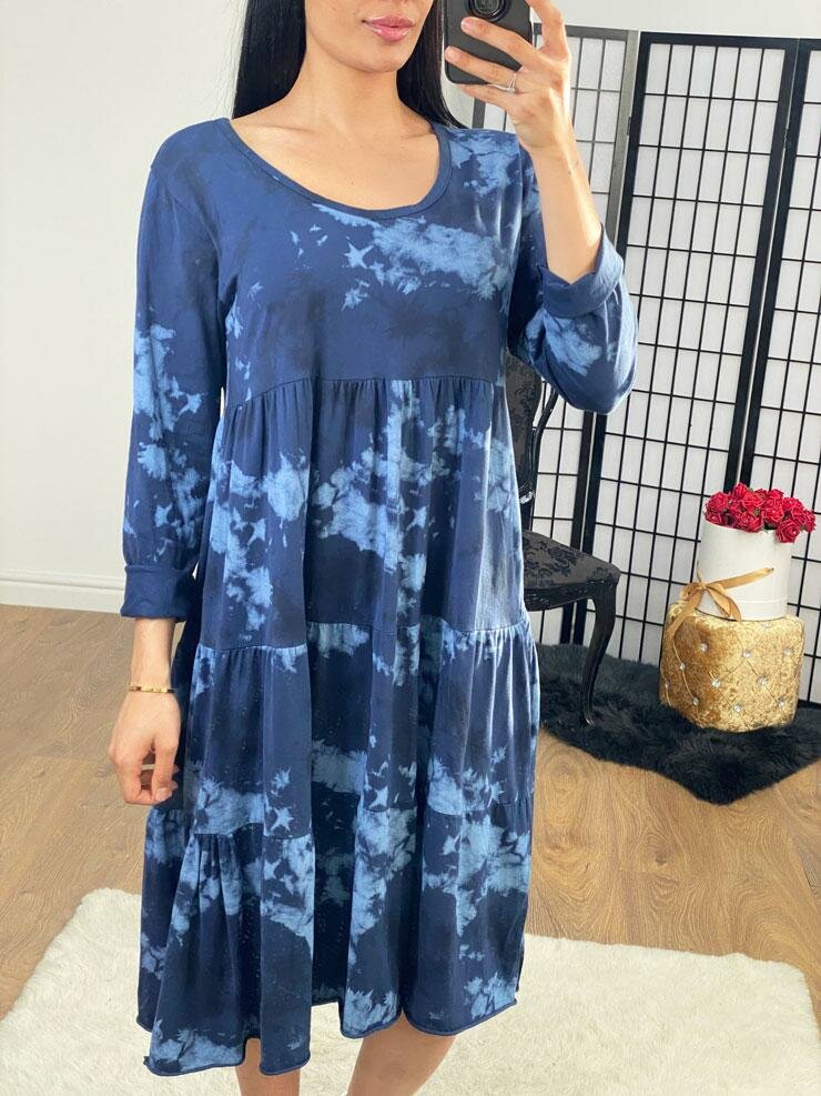 Maddie Splash Printed Floaty Smock Dress