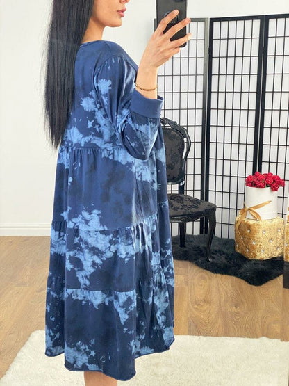 Maddie Splash Printed Floaty Smock Dress