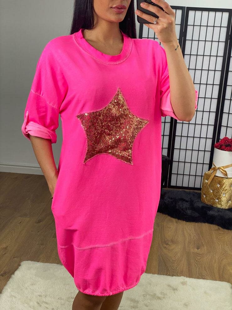 Melony Sequin Star Midi Dress