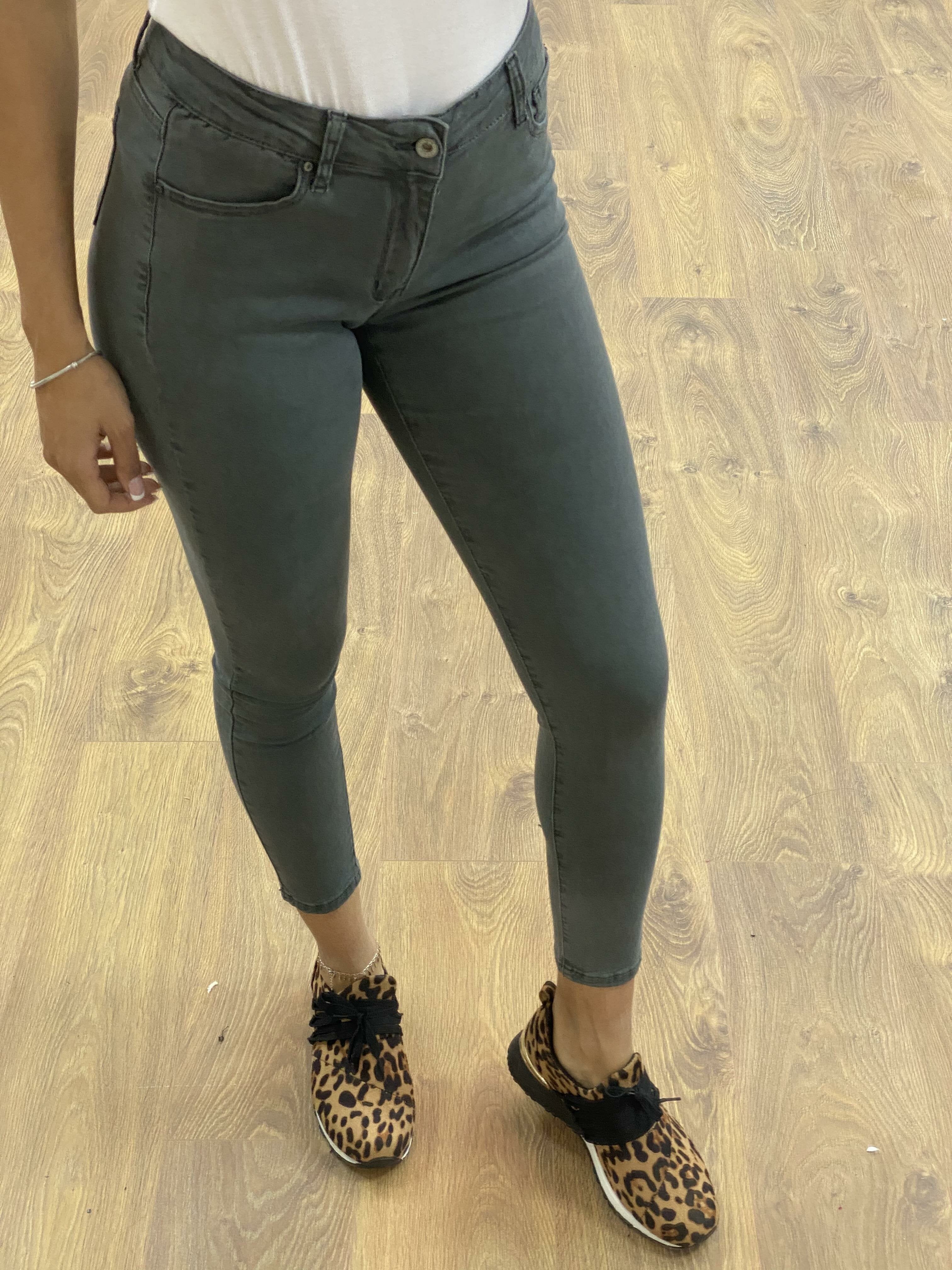 Jase Light Grey Super Stretch High Waisted Jeans