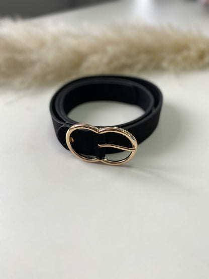 Nicosia Plain Gold Buckle Belt