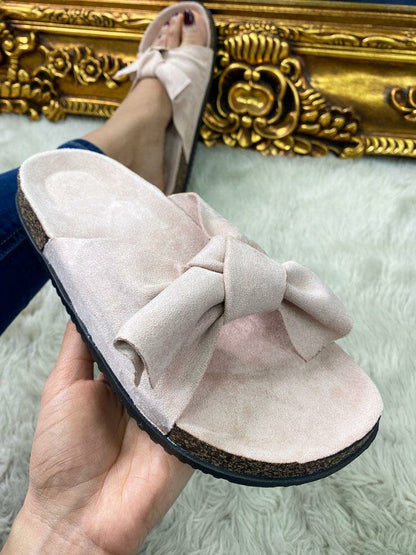 Marina Faux Suede Tie Knot Sliders