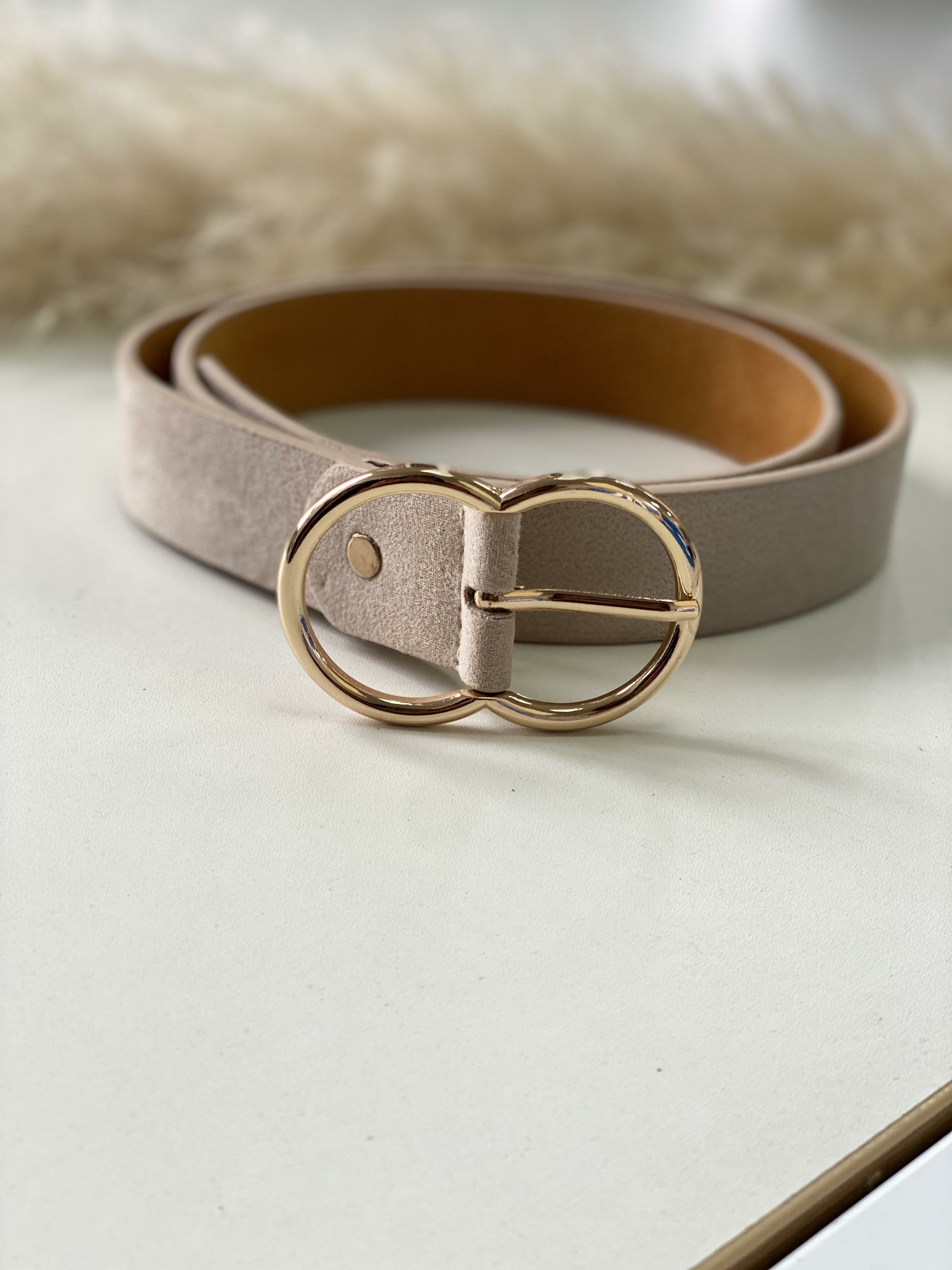 Nicosia Plain Gold Buckle Belt