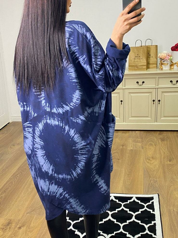 Tylah Marble Printed Wrap Oversized Sweatshirt Jumper