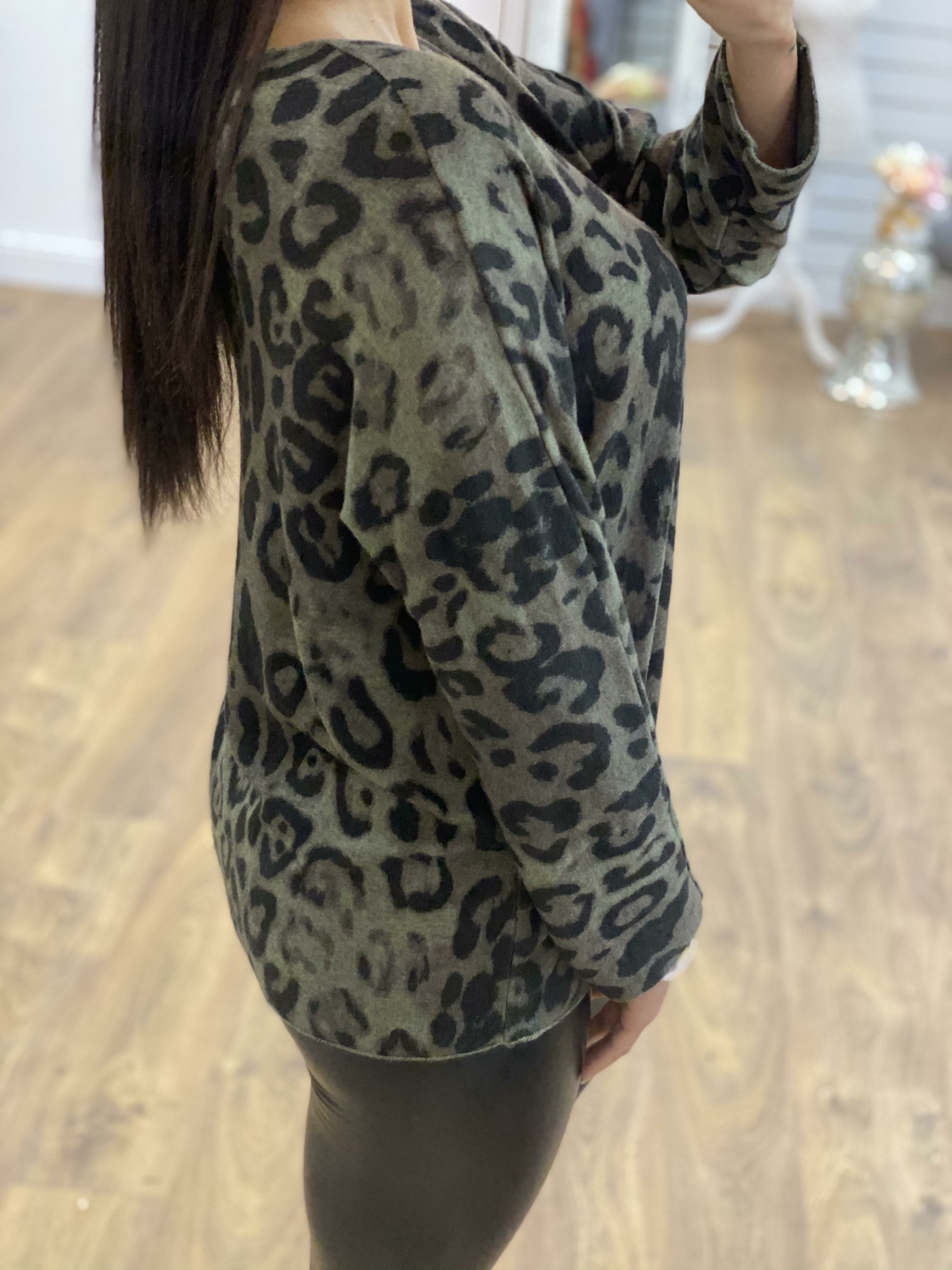 Cathy Super Soft Leopard Thin Knit Jumper