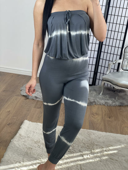Tobey Tie Dye Tie Bandeau Jumpsuit