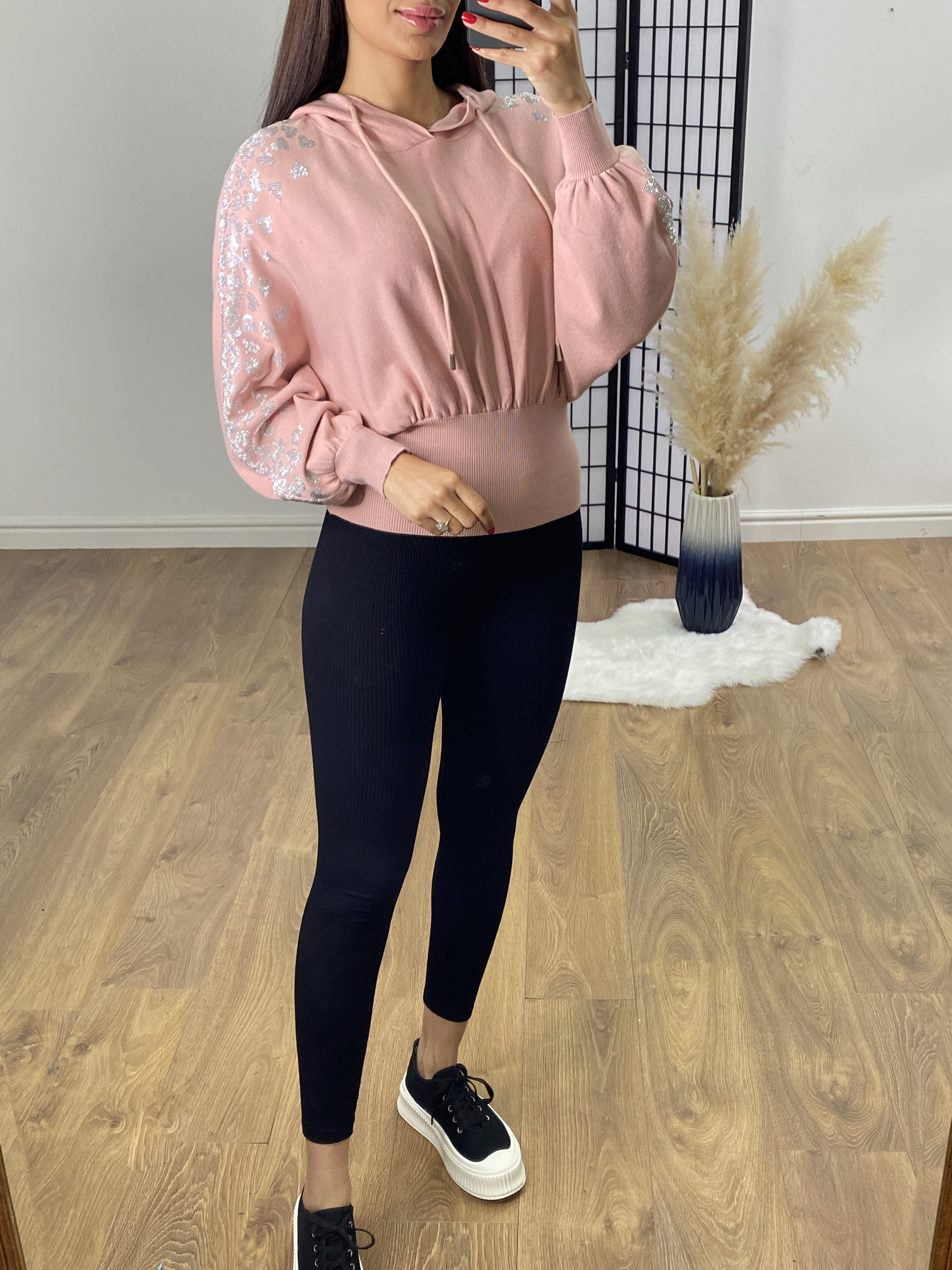 Fonseca Diamante Heart Sleeve Hooded Jumper