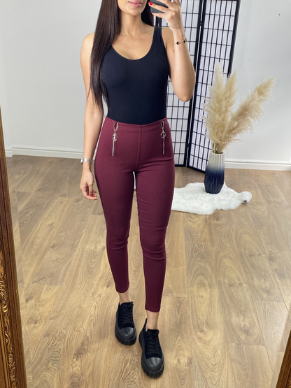 Amazon Ring Zip Front Detail Jeggings