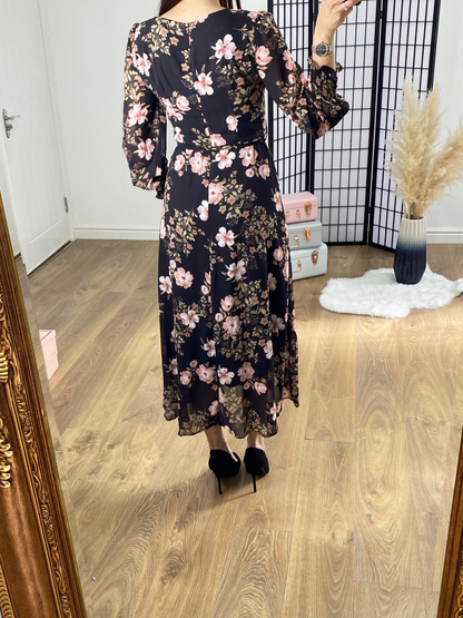 Mystix Floral Print Maxi Dress