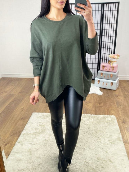 Beryl Oversized Studded Angel Wing Back Sweatshirt