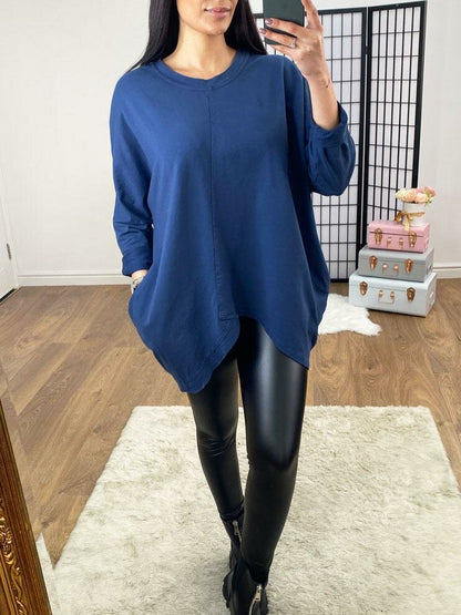 Beryl Oversized Studded Angel Wing Back Sweatshirt