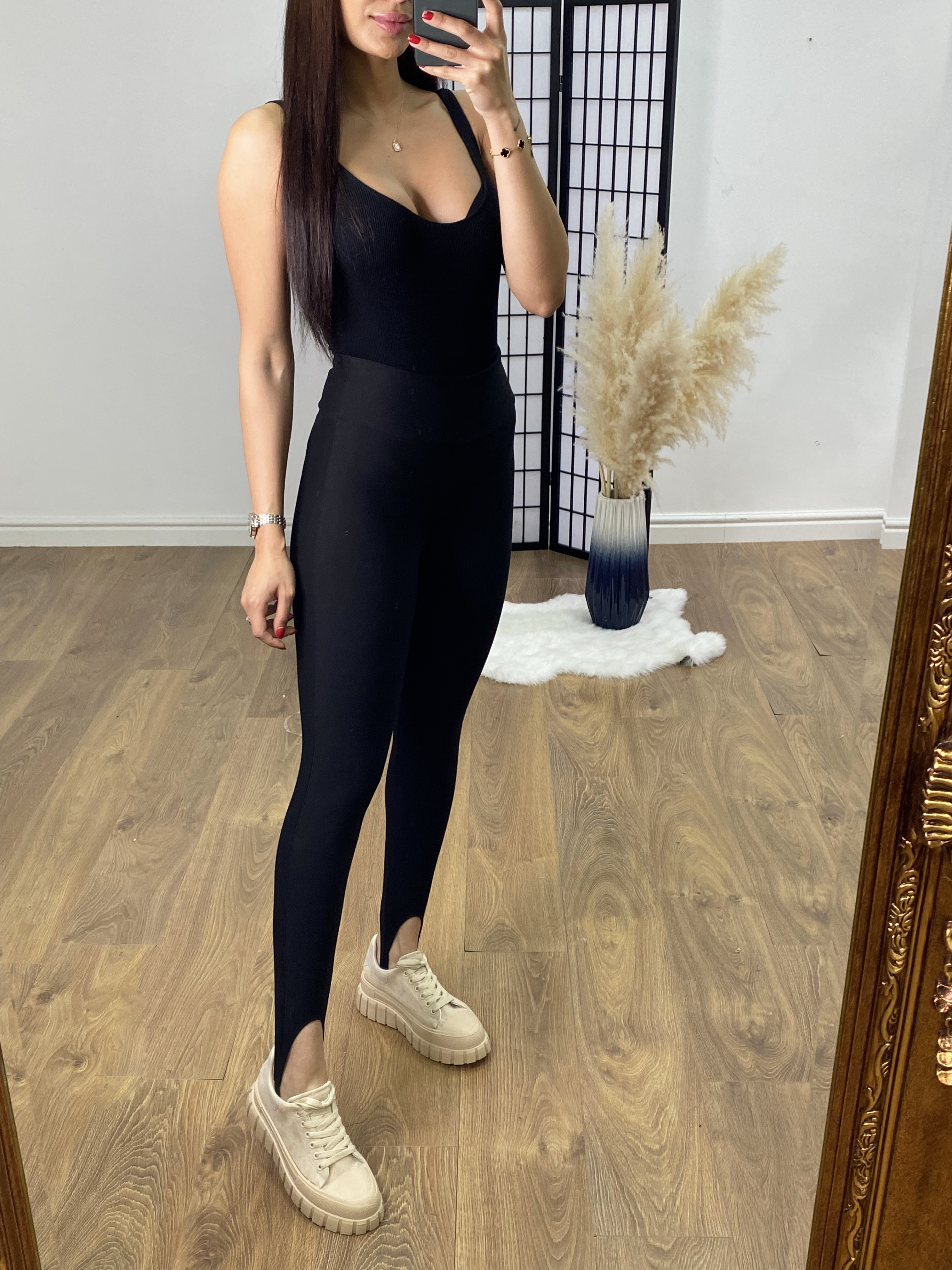 Chessie Black Stirrup Leggings