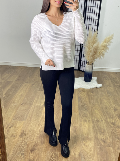 Demos Crochet Trim Bubble Jumper