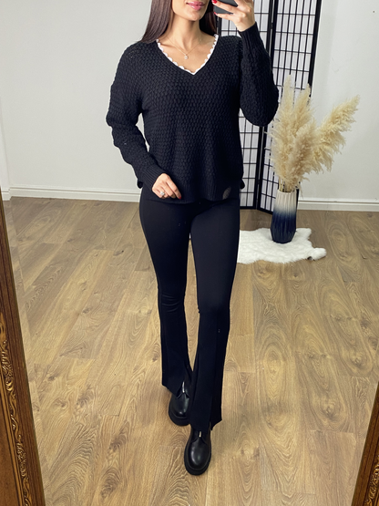 Demos Crochet Trim Bubble Jumper