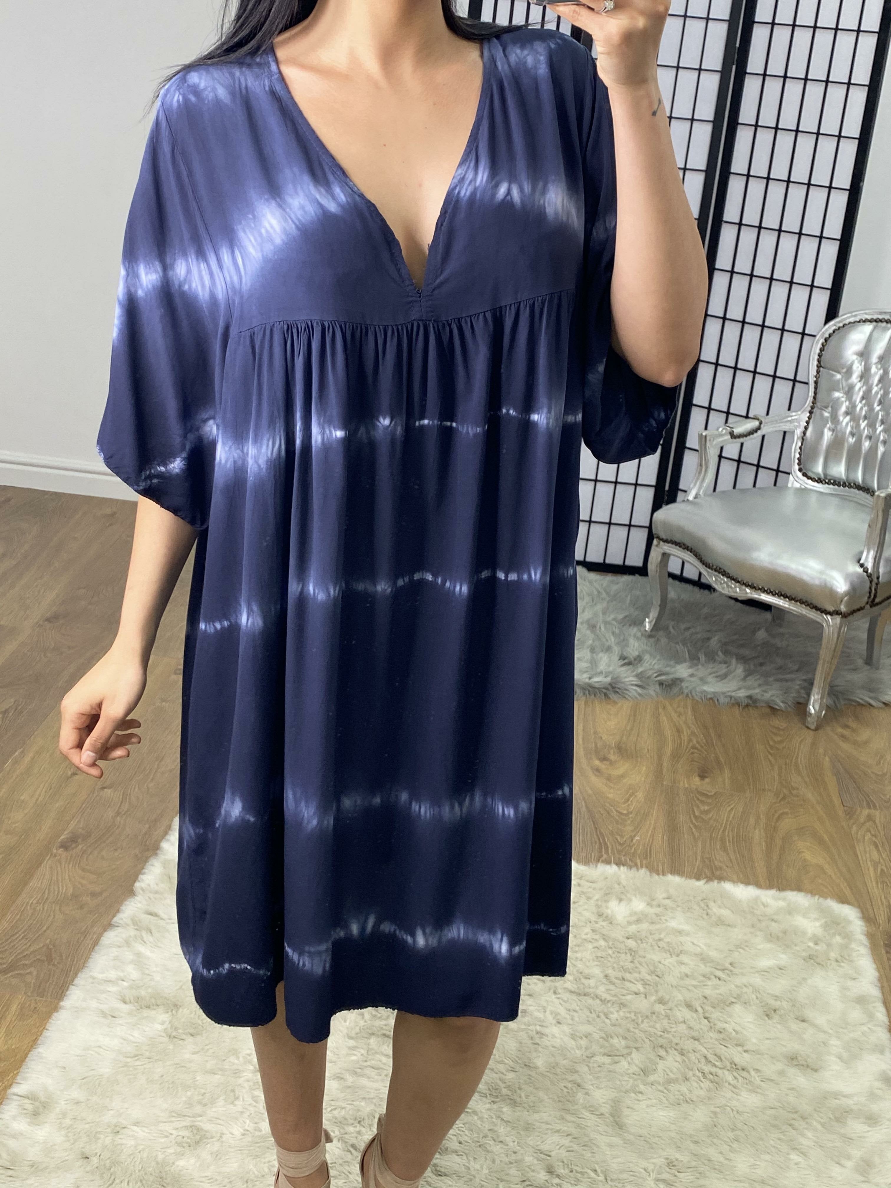 Chasie Tie Dye Floaty Smock Dress