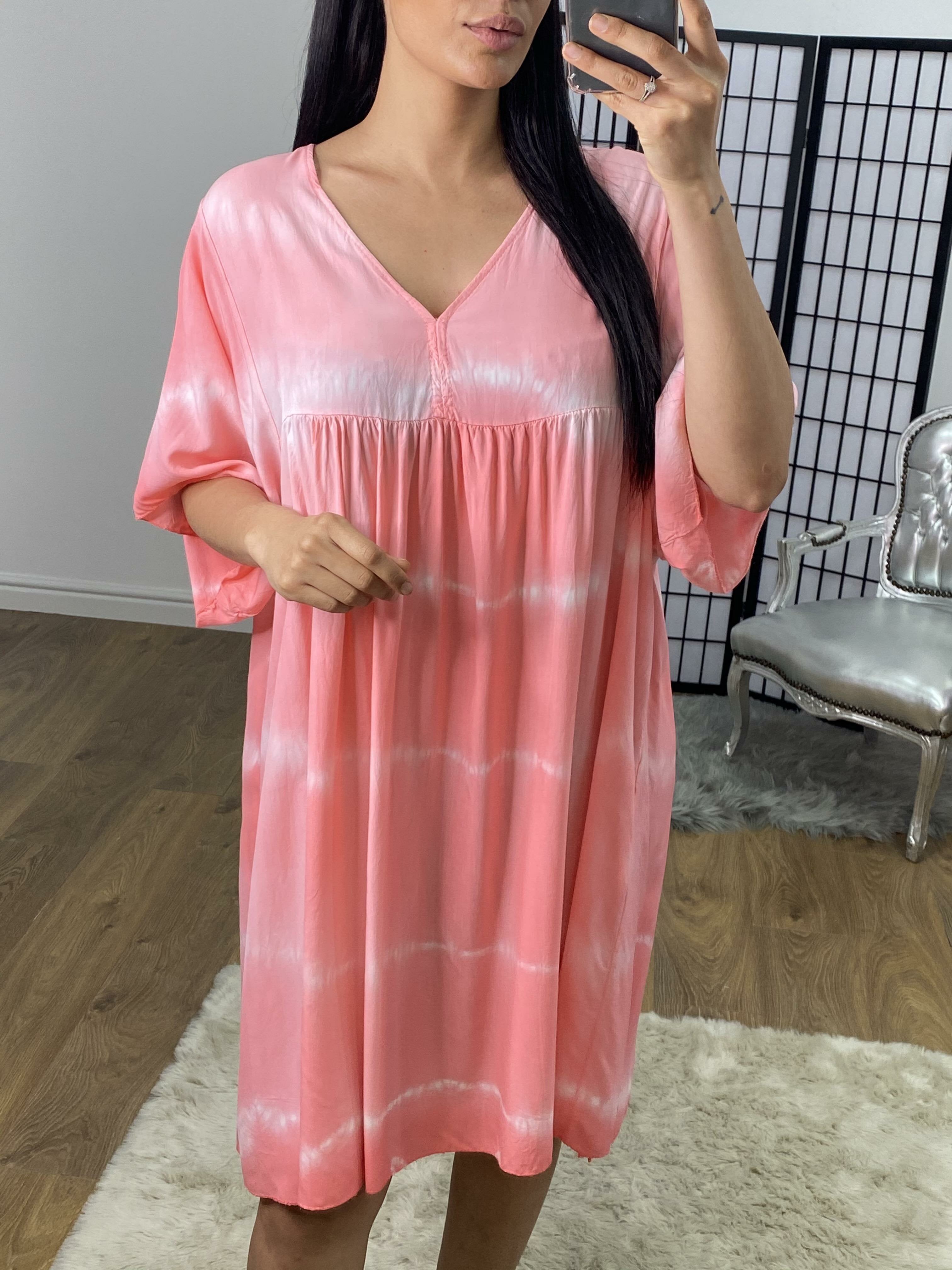 Chasie Tie Dye Floaty Smock Dress