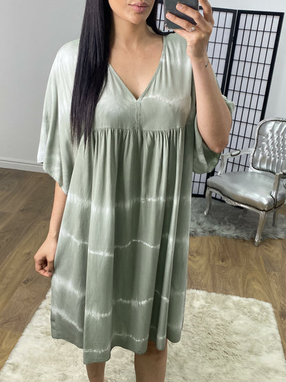 Chasie Tie Dye Floaty Smock Dress