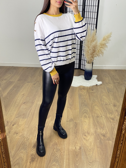 Chase Nautical Stripe Fine Knit Jumper