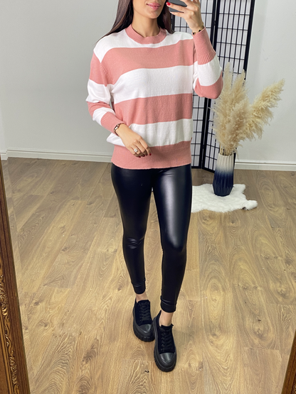 Federer Striped Crew Neck Jumper