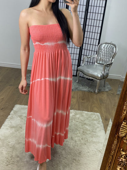 Jamari Tie Dye Elasticated Floaty Jersey Dress