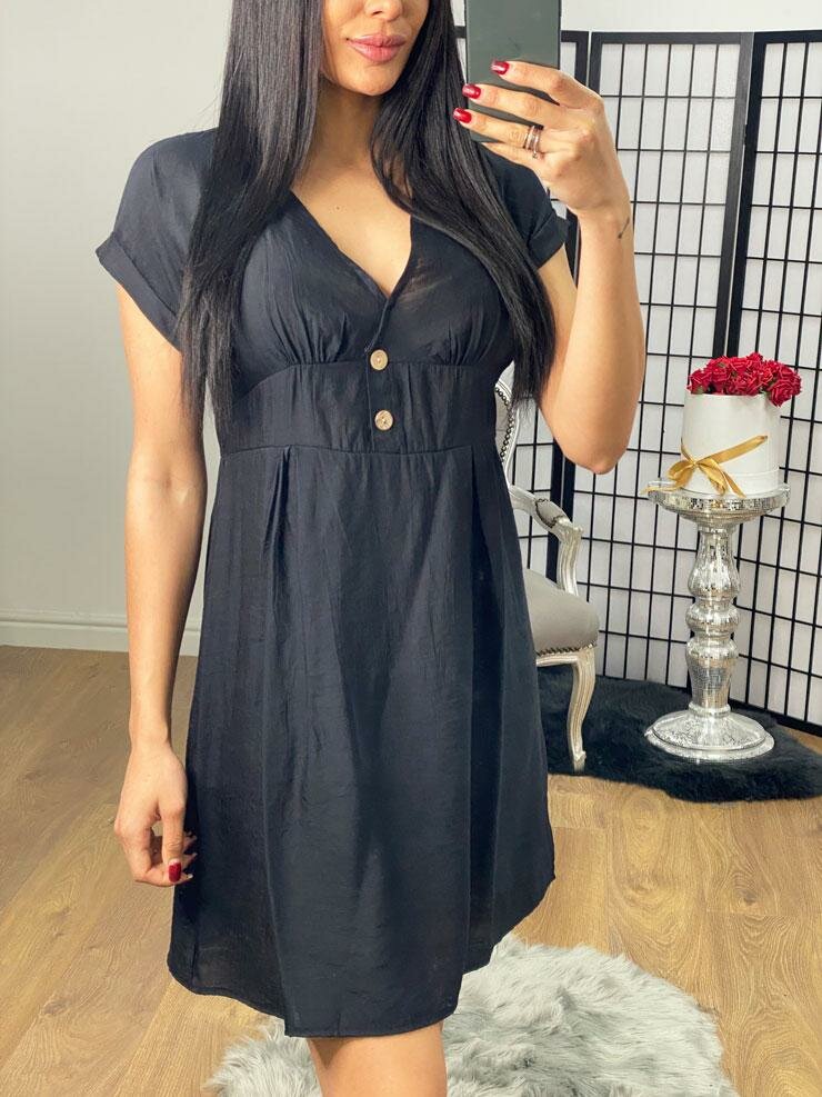 Letitia Button Detailed Floaty Summer Dress