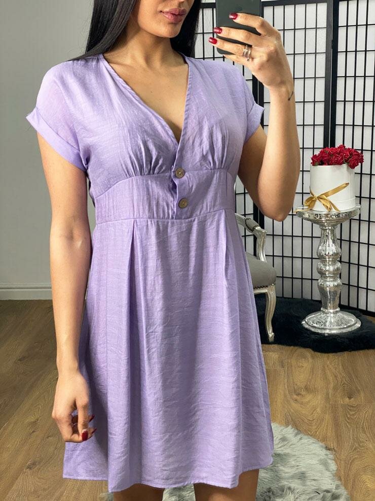 Letitia Button Detailed Floaty Summer Dress