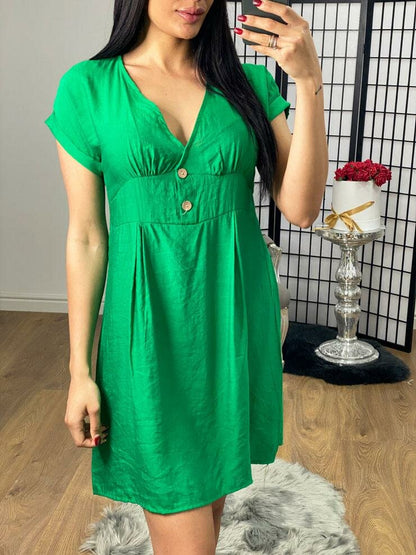 Letitia Button Detailed Floaty Summer Dress