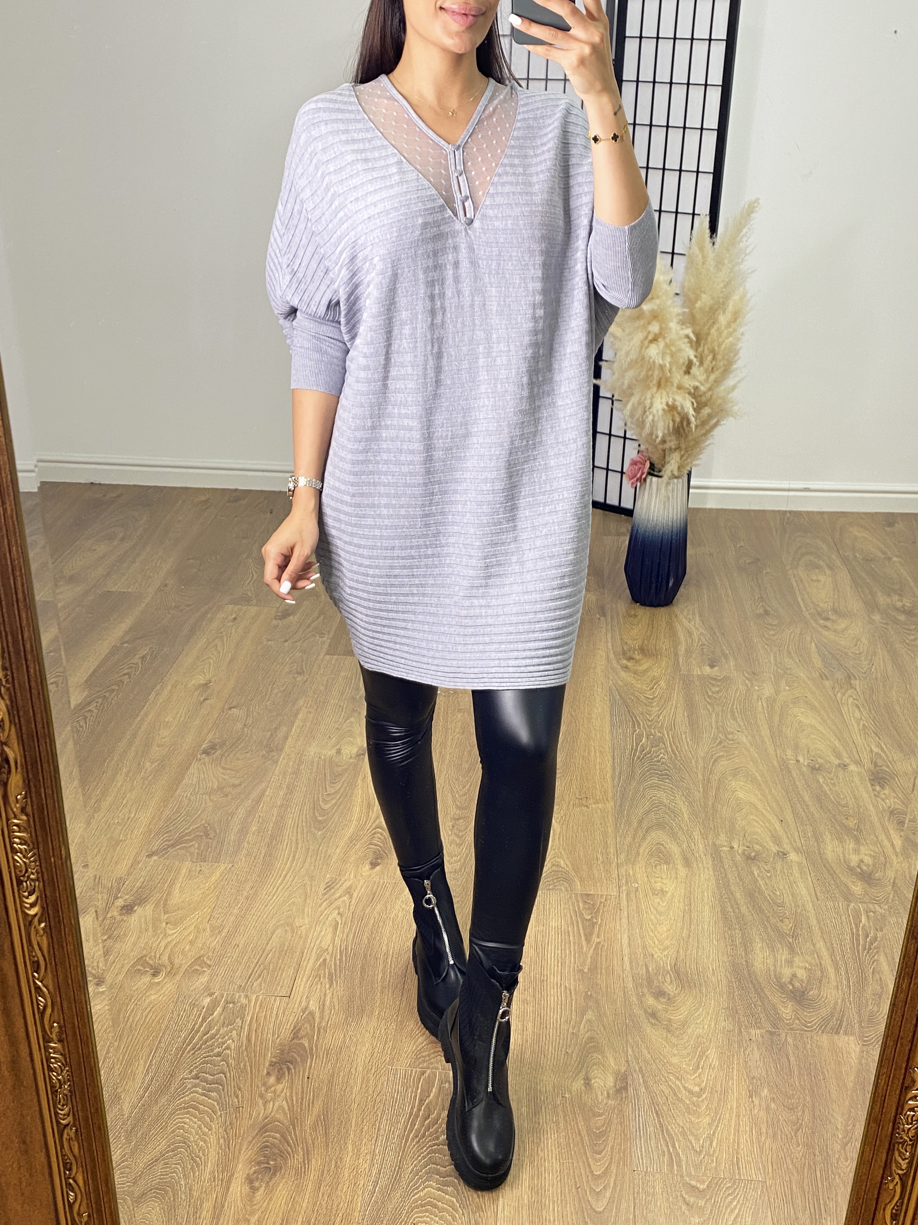 Jayla Ribbed Heart Button Knit Top