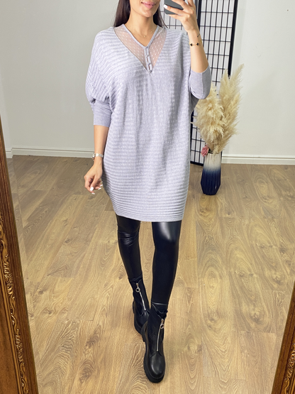 Jayla Ribbed Heart Button Knit Top