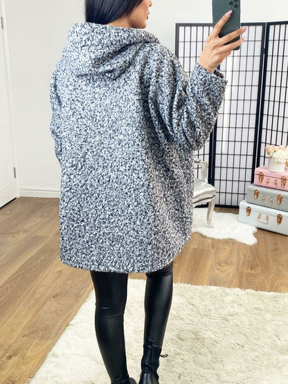 Johnson Teddy Hooded Loose Fit Zip Jacket