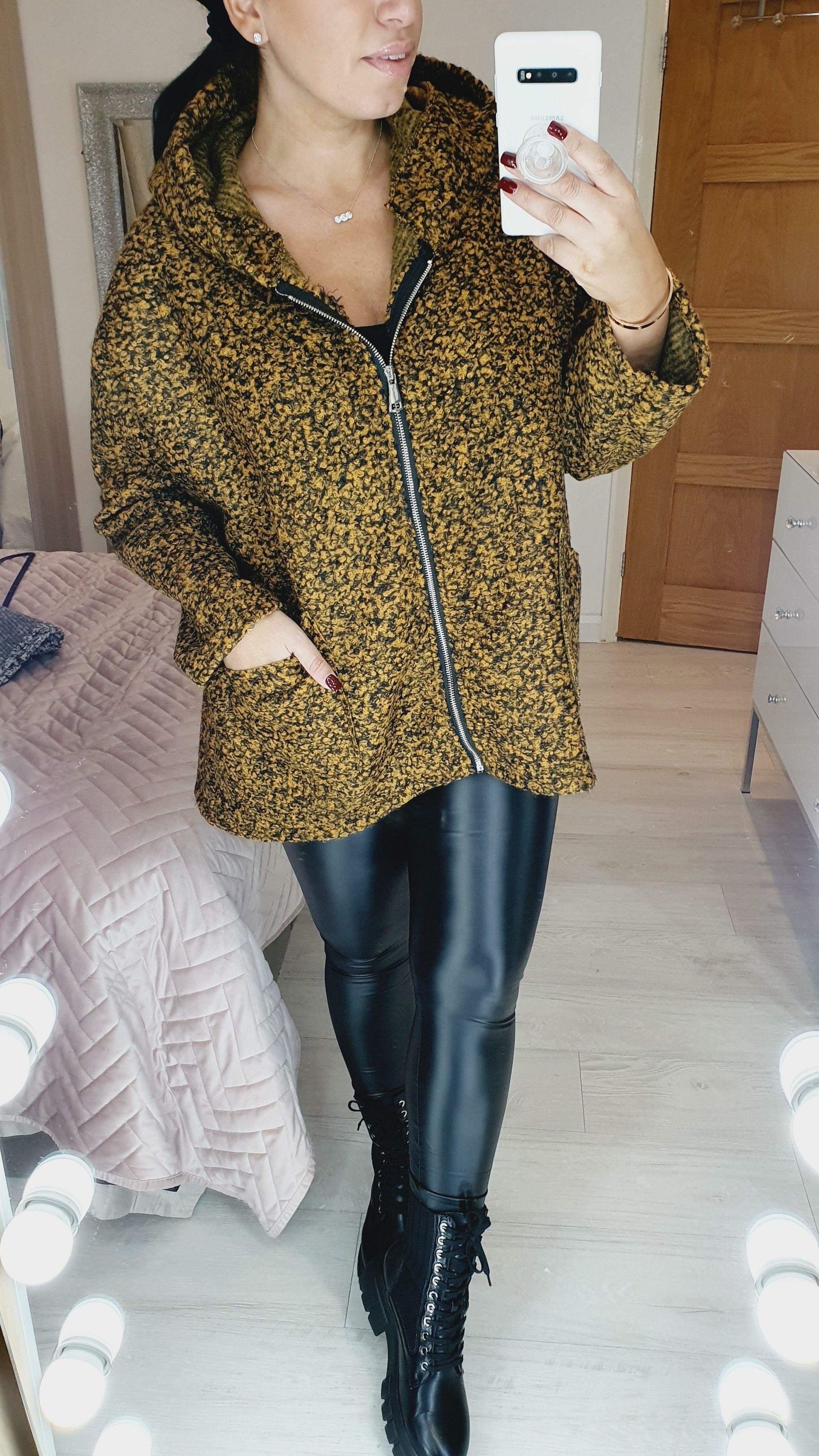 Johnson Teddy Hooded Loose Fit Zip Jacket