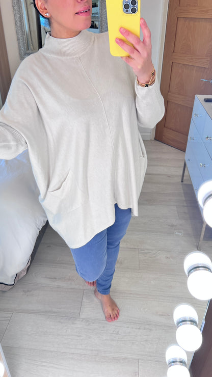 Katerina Supersoft Oversized Dip Hem Jumper